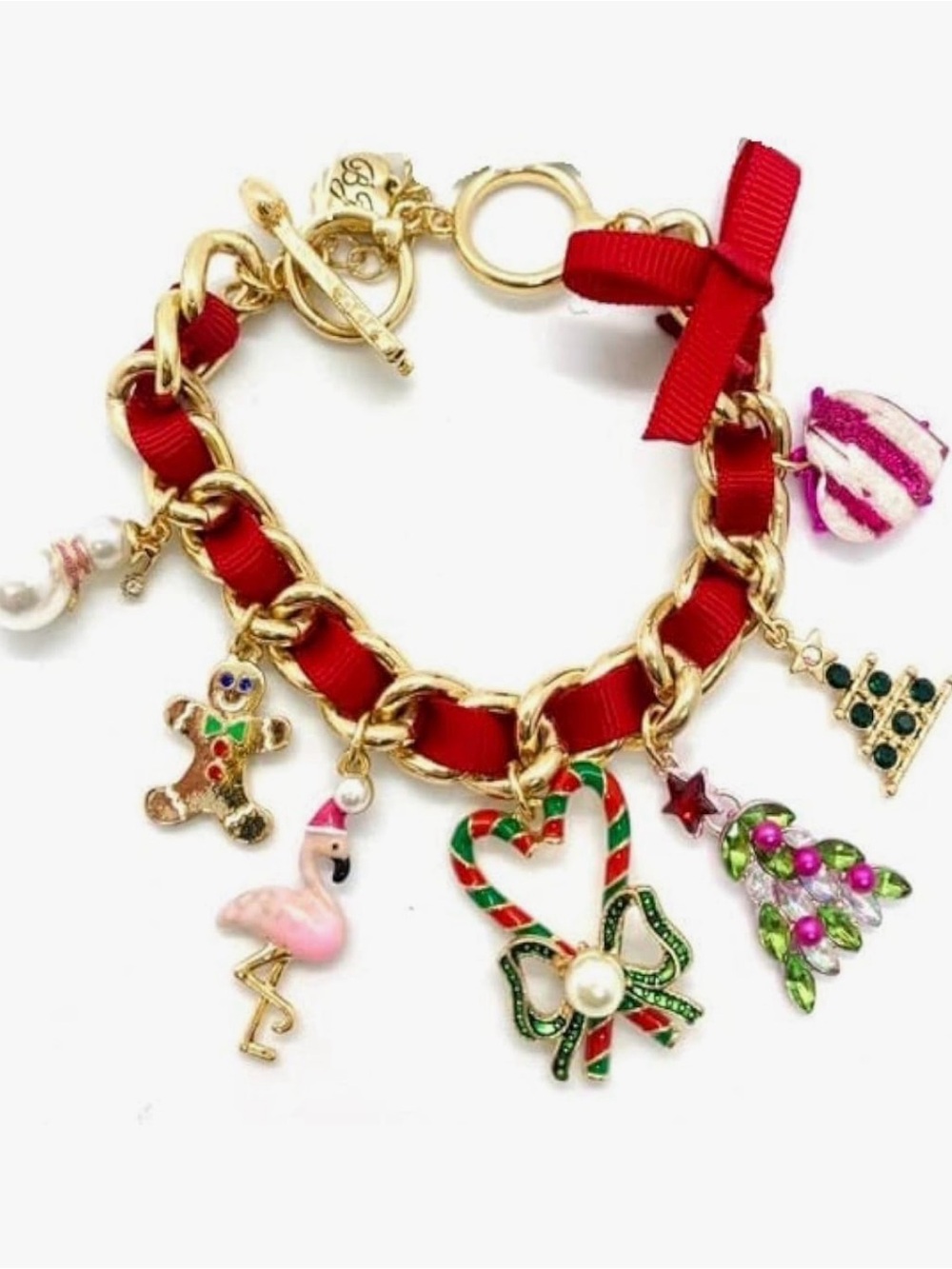 Betsey Johnson Christmas Bracelets, Christmas Charms